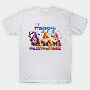 Happy Hallothanksmas Gnomes #4 T-Shirt